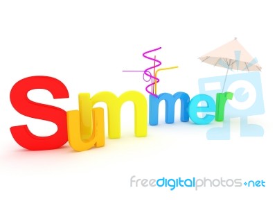 Word Summer Stock Image