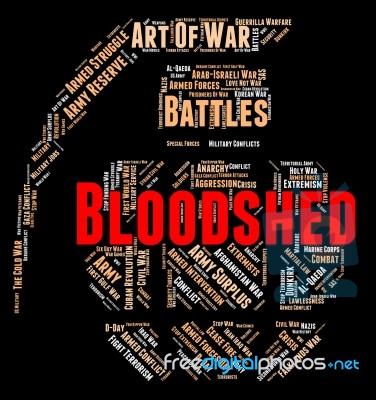 Wordcloud War Represents Military Action And Massacre Stock Image