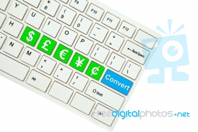 Wording Money Save On Keyboard Stock Photo