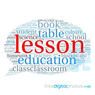 Words Cloud Related To Education And Relevant Stock Image