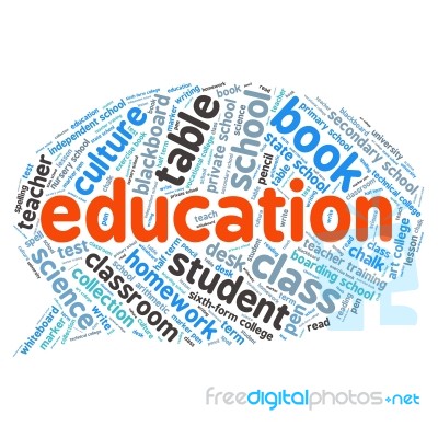 Words Cloud Related To Education And Relevant Stock Image