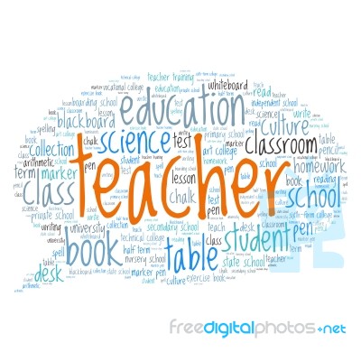 Words Cloud Related To Education And Relevant Stock Image