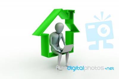 Work At Home Concept Stock Image