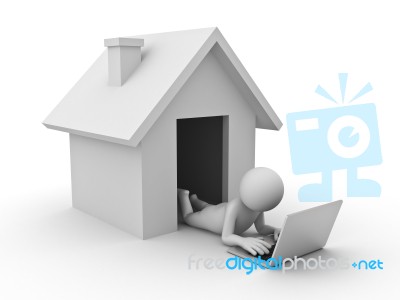 Work At Home Concept Stock Image