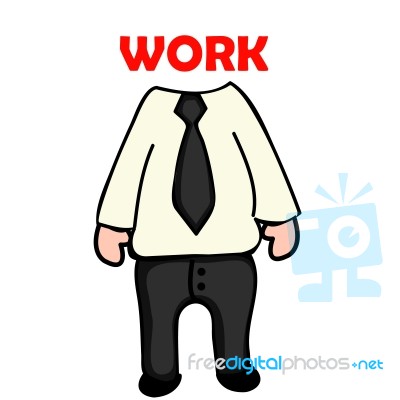 Work Head businessman Stock Image