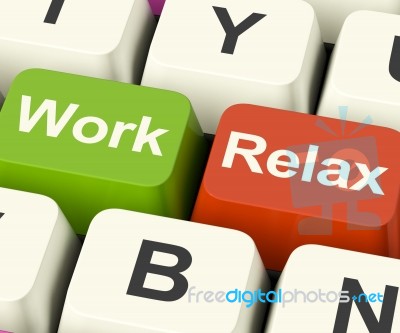 Work Relax Keys Stock Image