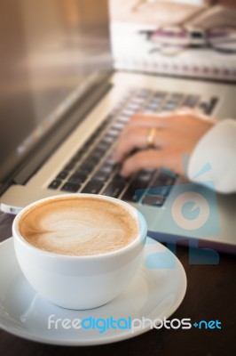 Work Table Of Simply Business Woman Stock Photo