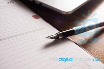 Working Desk Space Stock Photo