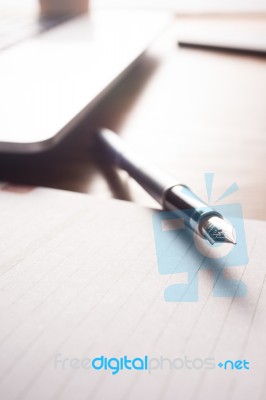 Working Desk Space Stock Photo