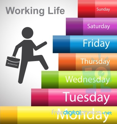 Working Life By Business Man Stock Image