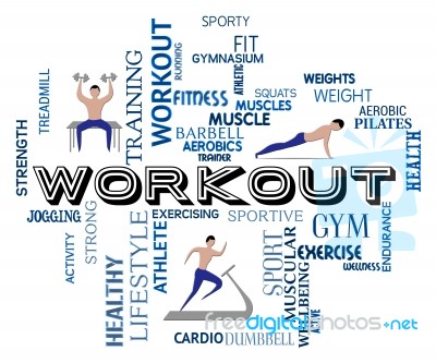 Workout Fitness Means Getting Fit And Training Stock Image