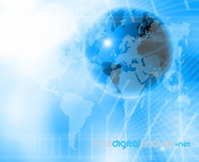 World And Technology Background Stock Photo