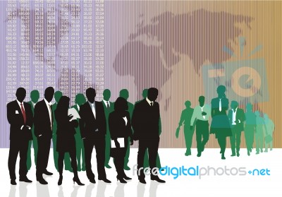 World Business Traders Stock Image