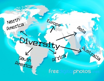 World Diversity Indicates Mixed Bag And Earth Stock Image