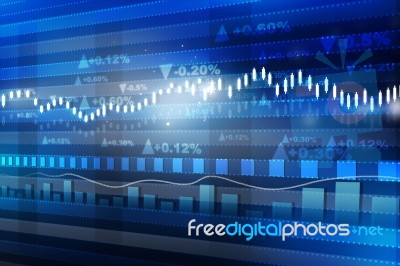 World Economics Graph Stock Image