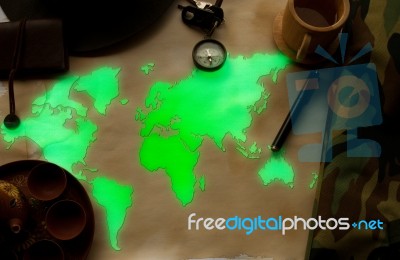 World Map Stock Photo