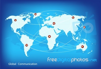 World Map Connection Concept Stock Image