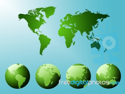 World Map Represents Abstract Worldwide And Continents Stock Image