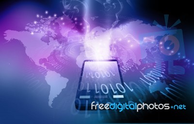 World Modern Communication Technology Stock Image