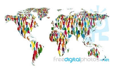 World Overpopulation Stock Image