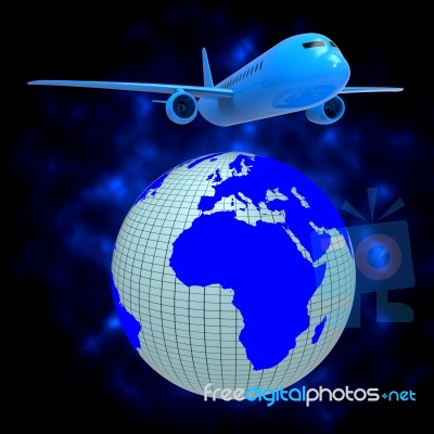 World Plane Shows Travel Guide And Air Stock Image