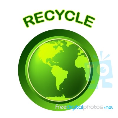 World Recycle Shows Eco Friendly And Conservation Stock Image