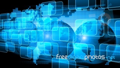 World Technology Background Stock Photo