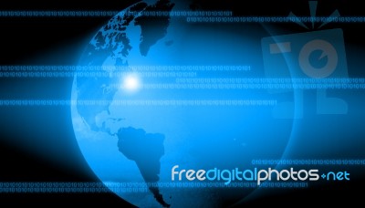 World Technology Background Stock Image