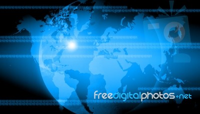 World Technology Background Stock Image