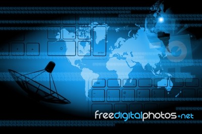 World Technology Background Stock Image