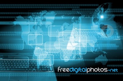 World Technology Background Stock Photo