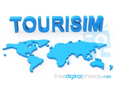 World Tourism Represents Planet Travelling And Earth Stock Image