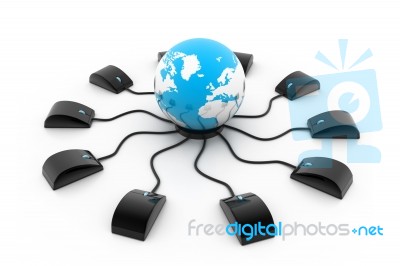 World Wide Interaction Stock Image