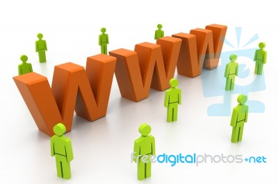 World Wide Web And People Stock Image