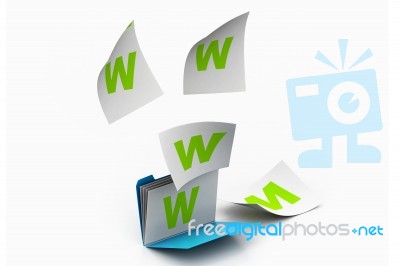 World Wide Web In Folder Stock Image