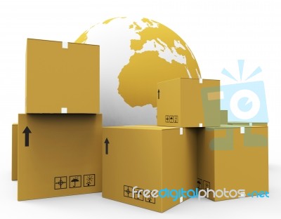 World Worldwide Means Globalisation Freight And Worldly Stock Image