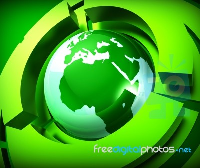 Worldwide Globe Represents Online Globally And Globalise Stock Image