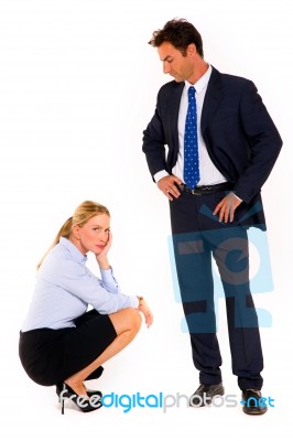 Worried Business People Stock Photo