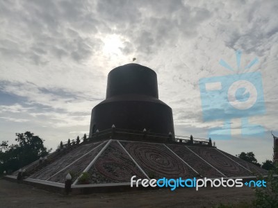 Worship Buddhist Pavilion Statue At Temple In Thailand  Stock Photo