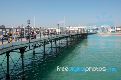 Worthing, West Sussex/uk - April 20 : View Of Worthing Pier In W… Stock Photo