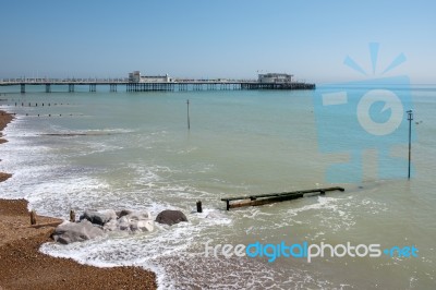 Worthing, West Sussex/uk - April 20 : View Of Worthing Pier In W… Stock Photo