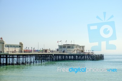 Worthing, West Sussex/uk - April 20 : View Of Worthing Pier In W… Stock Photo