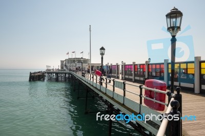 Worthing, West Sussex/uk - April 20 : View Of Worthing Pier In W… Stock Photo