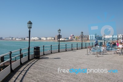 Worthing, West Sussex/uk - April 20 : View Of Worthing Pier In W… Stock Photo