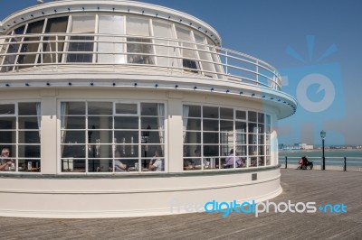 Worthing, West Sussex/uk - April 20 : View Of Worthing Pier In W… Stock Photo