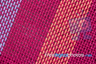 Woven Texture Background On Loom Stock Photo