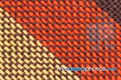 Woven Texture Background On Loom Stock Photo