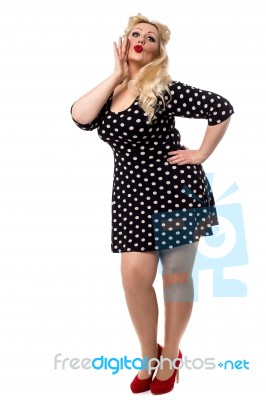 Wow! I'm So Pretty In This Dress Stock Photo