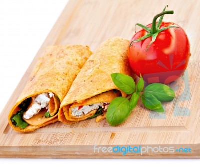 Wrap Sandwich Stock Photo