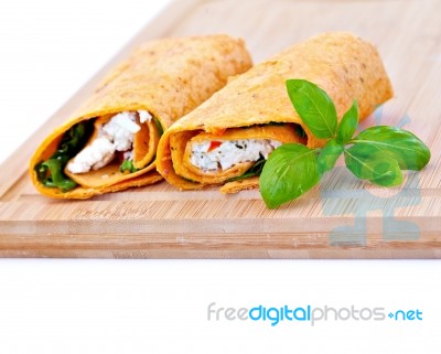 Wrap Sandwich Stock Photo